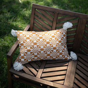 Bobbi Rust Orange Lumbar Pillow