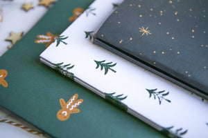 Eco Christmas Wrapping Paper & Matching Tags: Xmas Trees