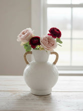 Load image into Gallery viewer, Rattan Wrapped Handle Vase Off White Medium
