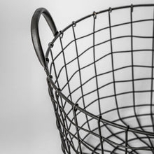 Load image into Gallery viewer, Round Iron Basket with Handles
