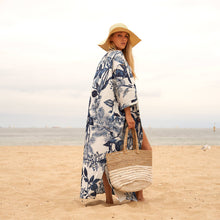 Load image into Gallery viewer, Blue Owl Cotton Kimono
