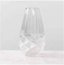 Load image into Gallery viewer, Faceted Frosted Vase Clear
