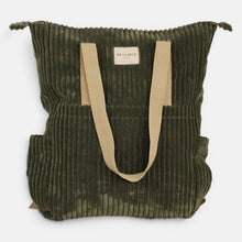 Load image into Gallery viewer, Corduroy Backpack - Shoulder Bag – Olive Green (Musgo)

