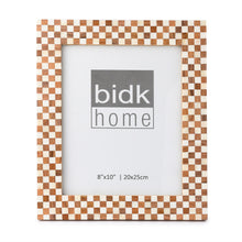 Load image into Gallery viewer, Checkered Bone &amp; Wood Picture Frames
