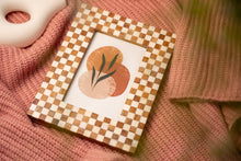 Load image into Gallery viewer, Checkered Bone &amp; Wood Picture Frames
