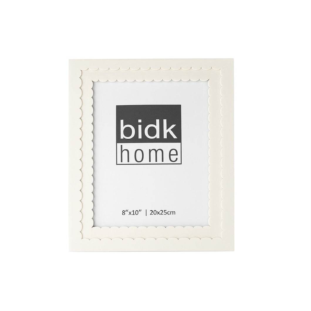 White Scalloped Picture Frames