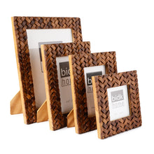 Load image into Gallery viewer, Brown Criss Cross Picture Frames
