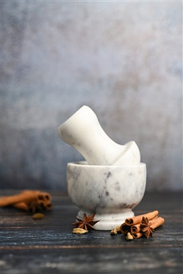 White Marble Mushroom Grinder
