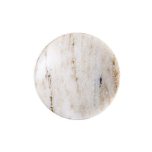 Load image into Gallery viewer, Brown Galaxy Marble Round Flared Key/Soap Dish 5&quot;
