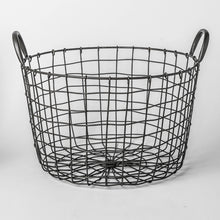 Load image into Gallery viewer, Round Iron Basket with Handles
