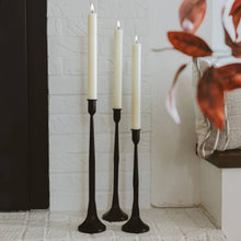 Load image into Gallery viewer, Cast Iron Taper Candle Holders, Set of 3
