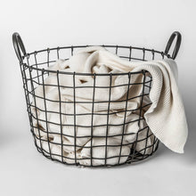 Load image into Gallery viewer, Round Iron Basket with Handles
