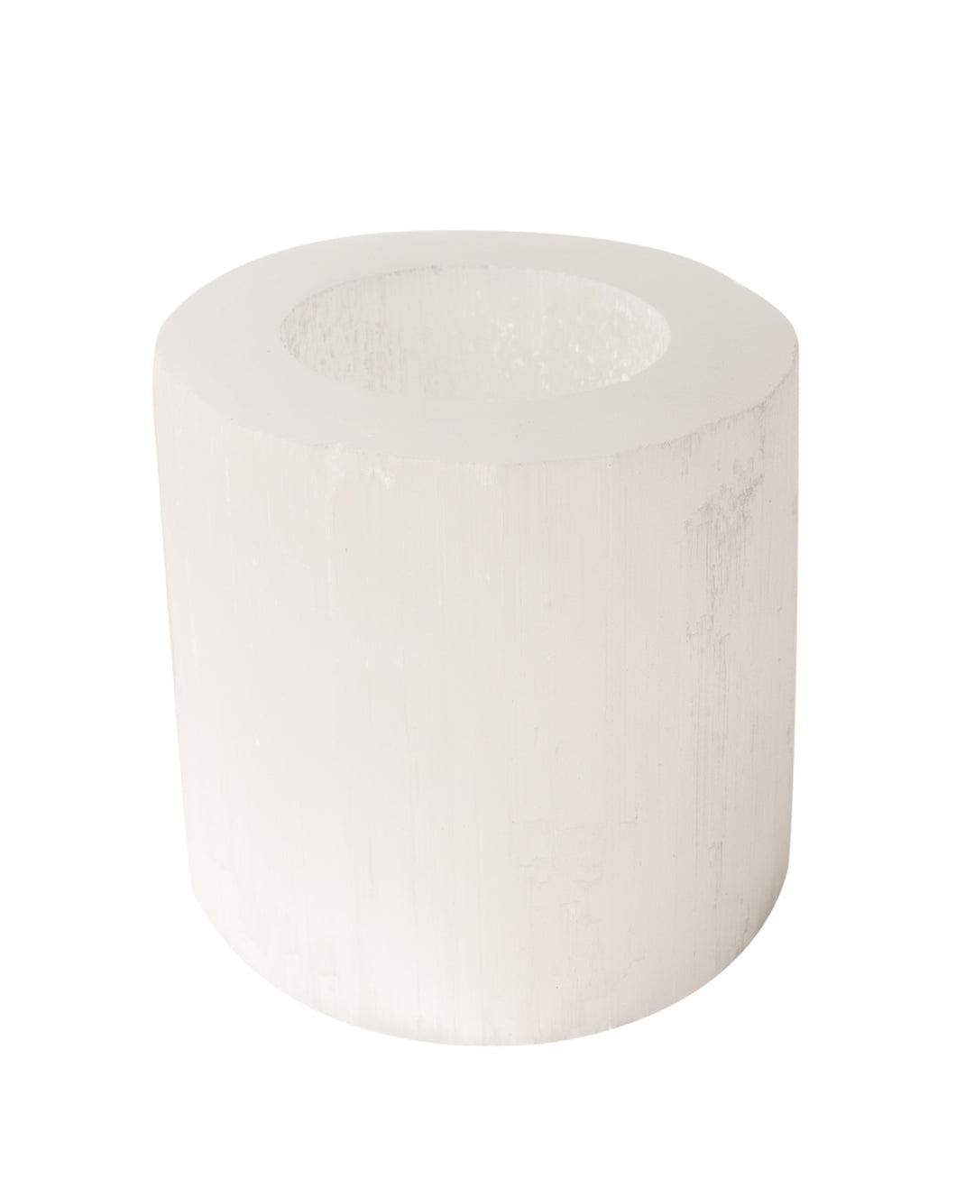 Sm. Selenite Votive Holder