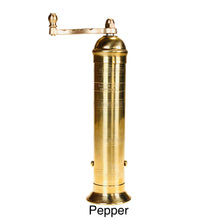 Load image into Gallery viewer, Brass Mill Pepper Grinder 9&quot;
