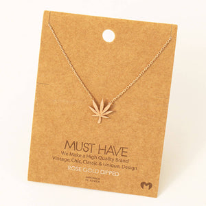 Cannabis Leaf Pendant Necklace