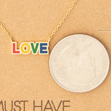 Load image into Gallery viewer, Rainbow Love Print Pendant Necklace
