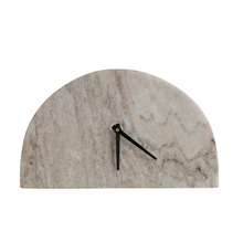 Load image into Gallery viewer, Half Circle Marble Mantel Clock
