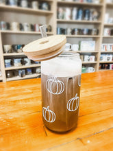 Load image into Gallery viewer, Pumpkin Iced Coffee Cup with Straw
