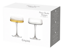 Load image into Gallery viewer, Empire Champagne Saucers Clear – Set of 2
