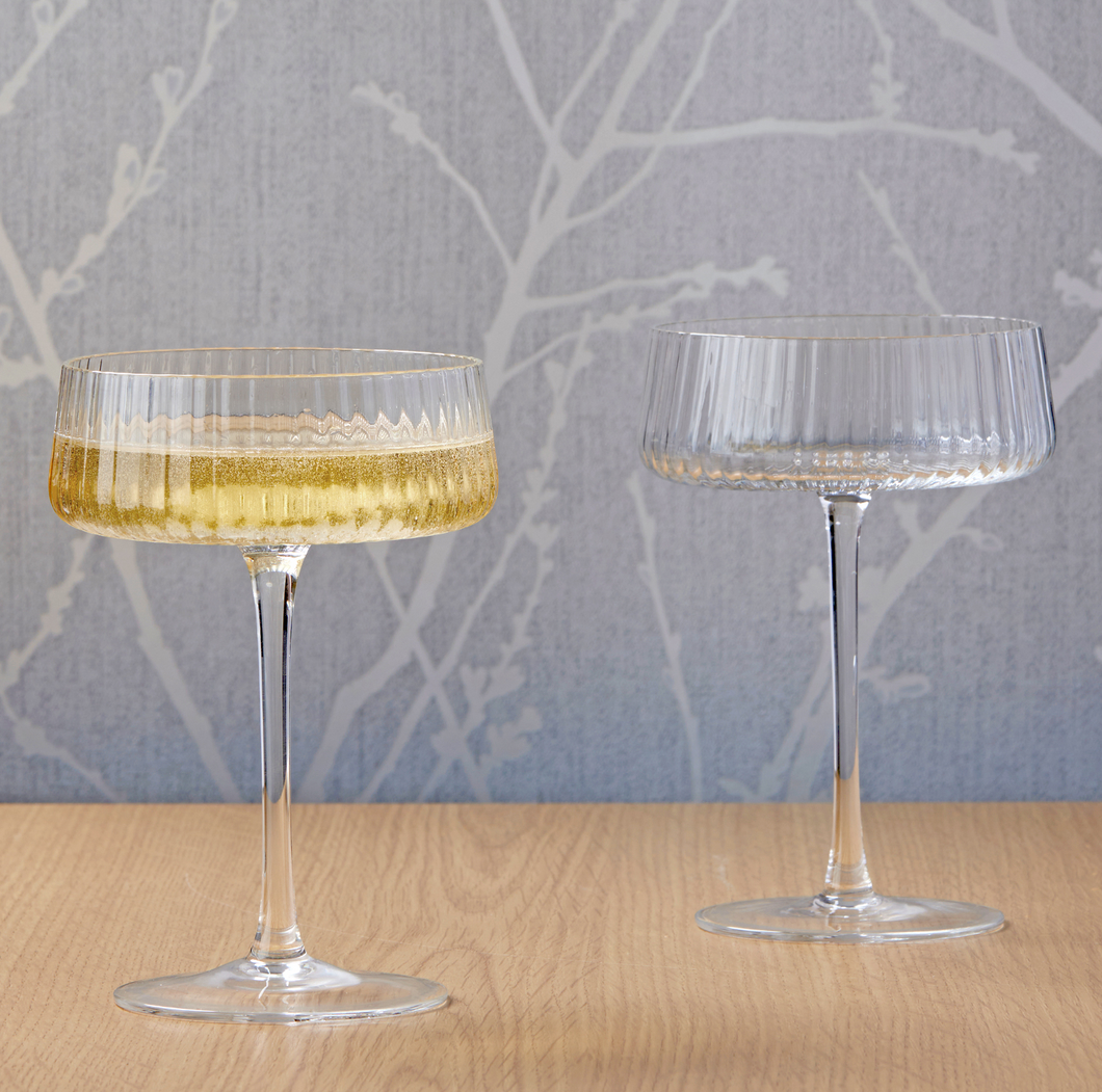 Empire Champagne Saucers Clear – Set of 2