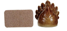 Load image into Gallery viewer, Stoneware Turkey Shaped Sponge Holder w/ Sponge
