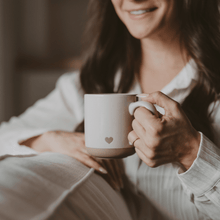 Load image into Gallery viewer, Heart 14oz. Stoneware Coffee Mug
