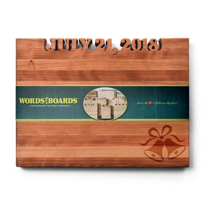 Words with Boards Personalized Cutting Board ~ Wedding Bells