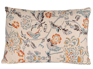 14"L x 9"H Cotton Voile Printed Lumbar Pillow