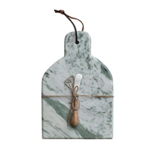 Load image into Gallery viewer, Marble Cheese/Cutting Board w/ Canape Knife
