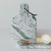 Load image into Gallery viewer, Marble Cheese/Cutting Board w/ Canape Knife
