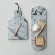 Load image into Gallery viewer, Green Melange Marble Cheese Board
