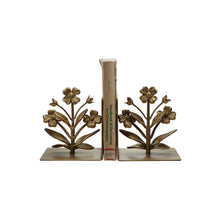 Load image into Gallery viewer, Cast Iron Flower Shaped Bookends
