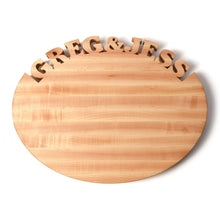 Load image into Gallery viewer, Words with Boards Oval Personalized Cutting Board
