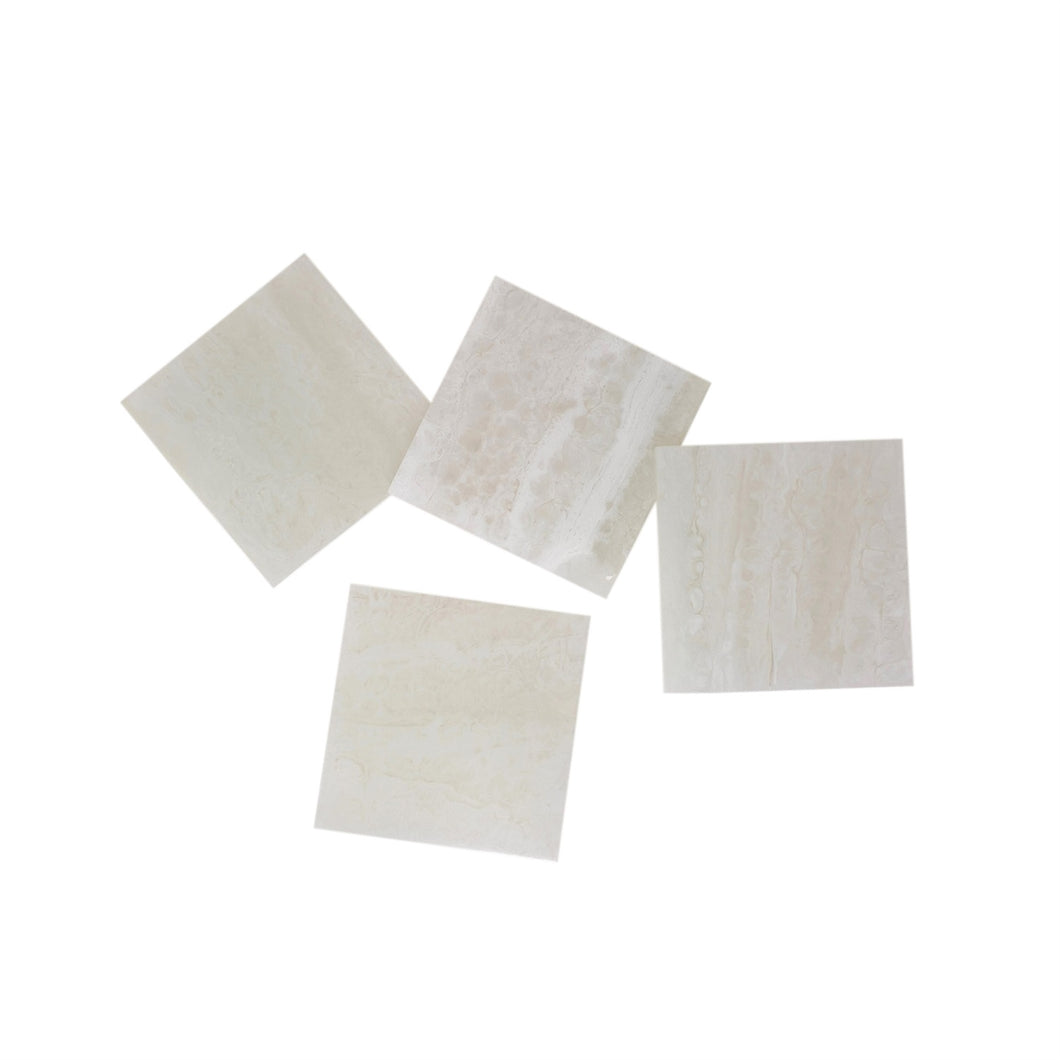 Set of 4 White Resin Coasters