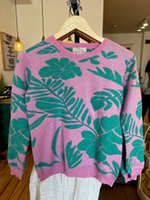 Load image into Gallery viewer, Hawaiian Print Cashmere Crewneck Sweater
