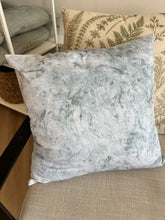 Load image into Gallery viewer, Green Marbleized Hand Dyed Pillow
