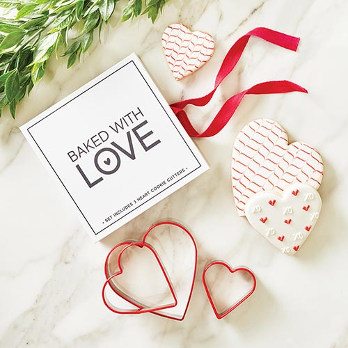 Heart Cookie Cutter Set Book Box - Baked with Love
