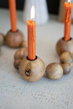 Load image into Gallery viewer, Strung Wooden Spheres Taper Holder
