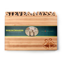 Load image into Gallery viewer, Words with Boards Personalized Cutting Board ~ Wedding Bells
