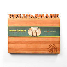 Load image into Gallery viewer, Words with Boards Personalized Cutting Board ~ Wedding Bells
