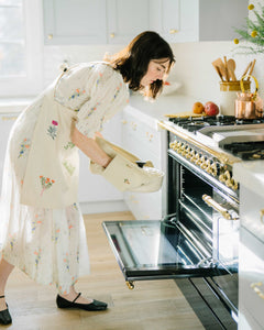 Botanical Embroidered Apron