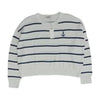 White Striped Crewneck Sweater- L
