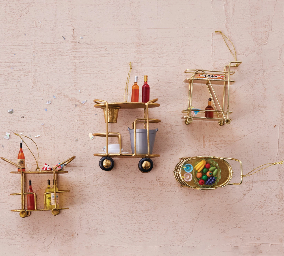 Metal Bar Cart Ornament
