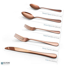 Load image into Gallery viewer, 20 Piece Rose Gold Flatware Set
