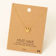 Load image into Gallery viewer, Cannabis Leaf Pendant Necklace
