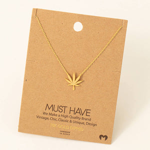 Cannabis Leaf Pendant Necklace