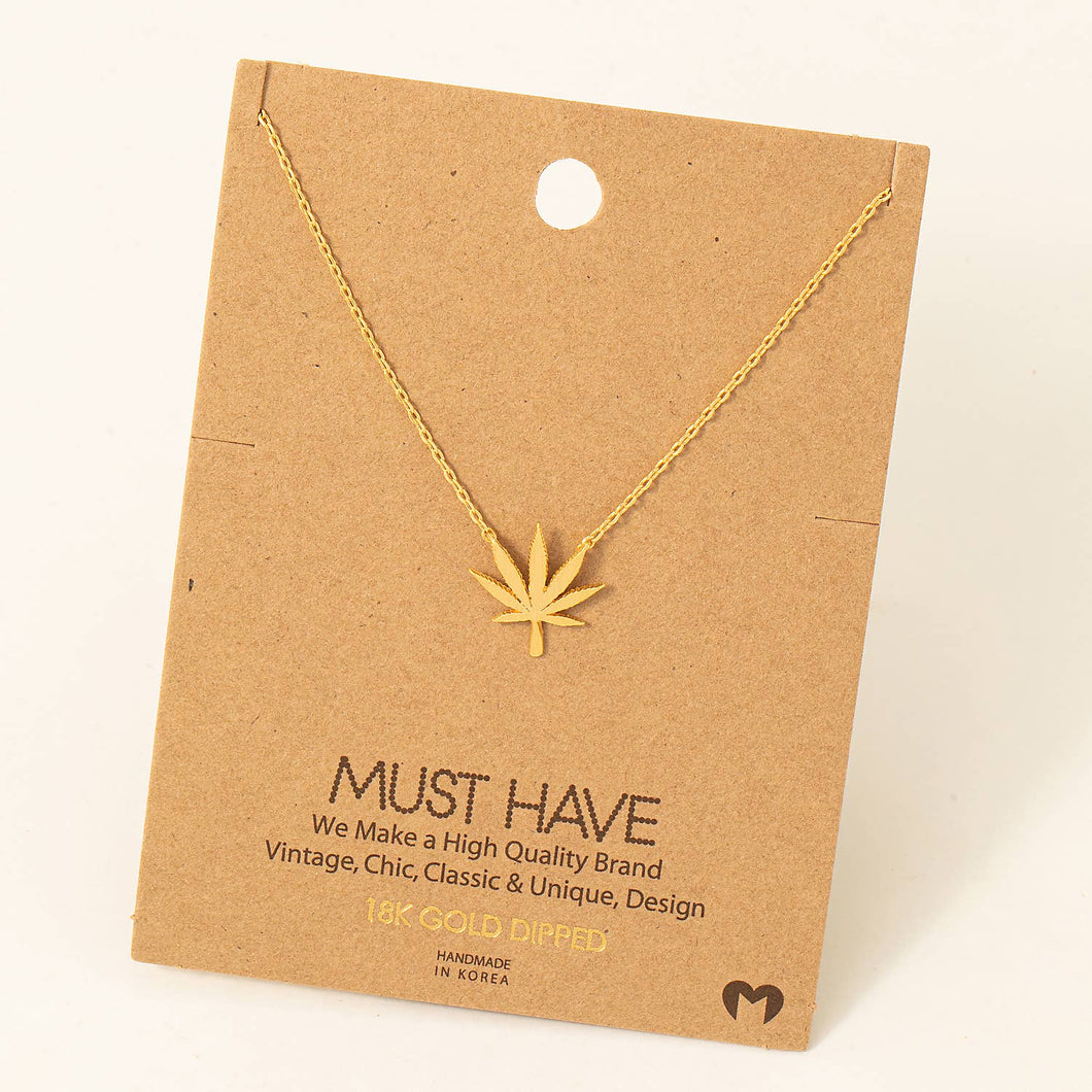 Cannabis Leaf Pendant Necklace