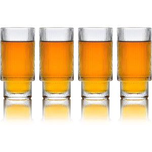 Set of 4 Ripple Drinking Glasses