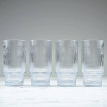 Load image into Gallery viewer, Set of 4 Ripple Drinking Glasses
