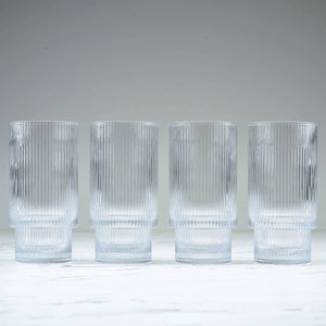 Set of 4 Ripple Drinking Glasses